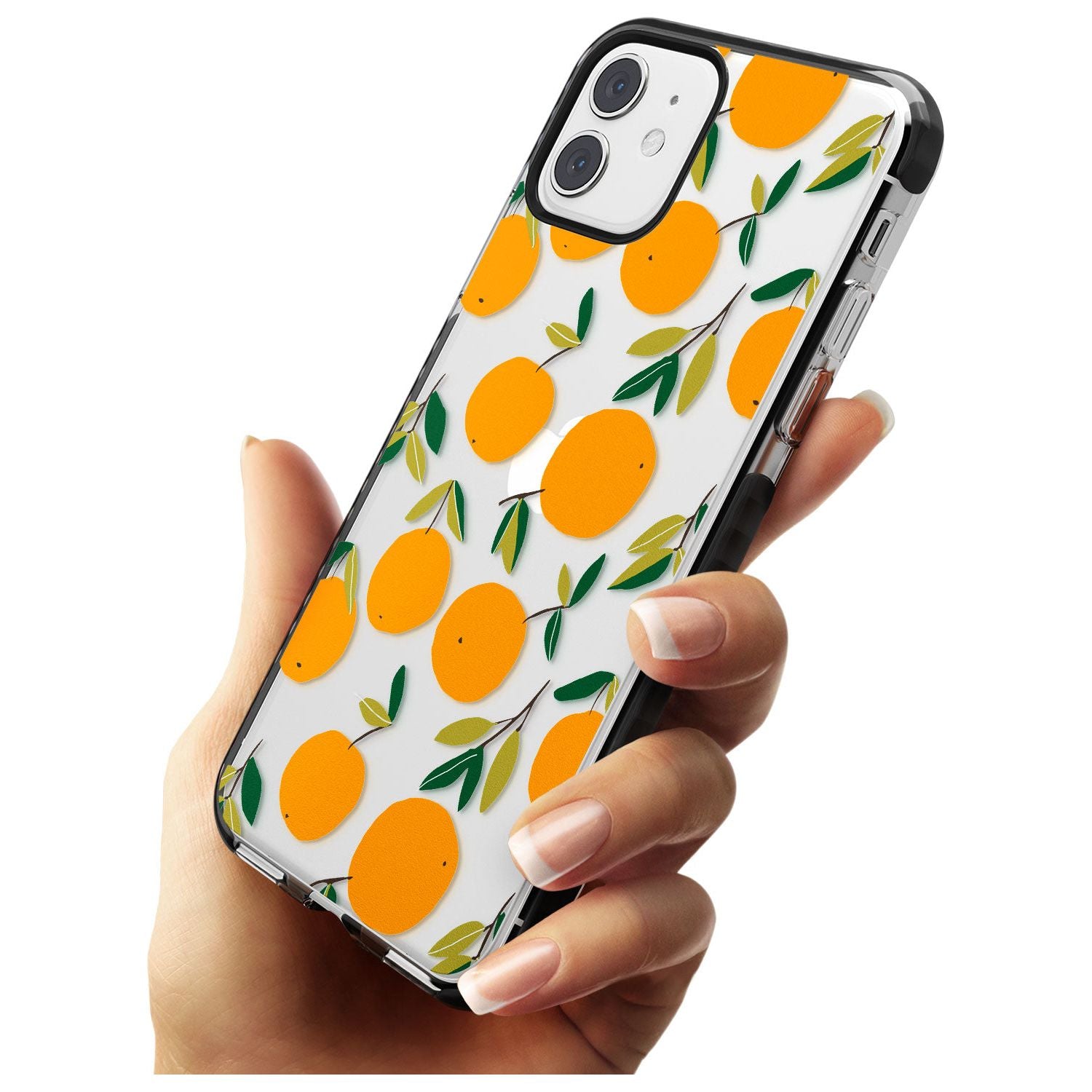 Oranges Pattern Black Impact Phone Case for iPhone 11