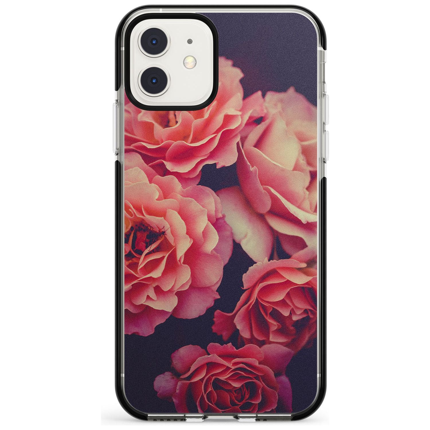 Pink Roses Photograph Black Impact Phone Case for iPhone 11