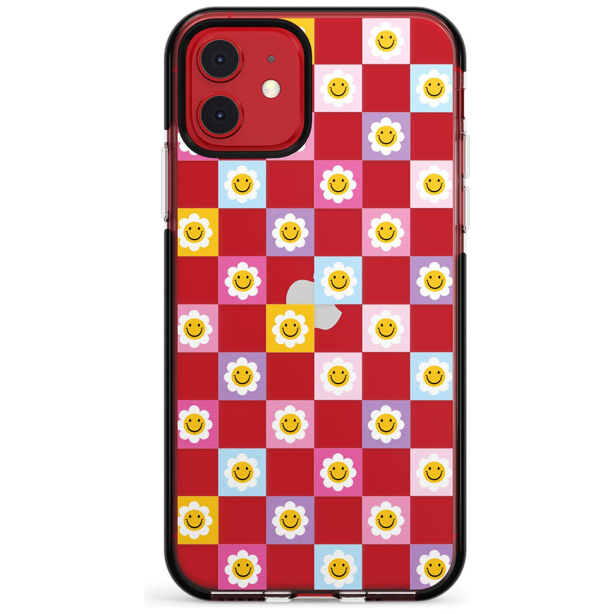 Daisy Squares Pattern Black Impact Phone Case for iPhone 11 Pro Max