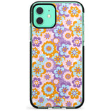 Flower Power Pattern Black Impact Phone Case for iPhone 11 Pro Max