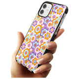 Flower Power Pattern Black Impact Phone Case for iPhone 11 Pro Max