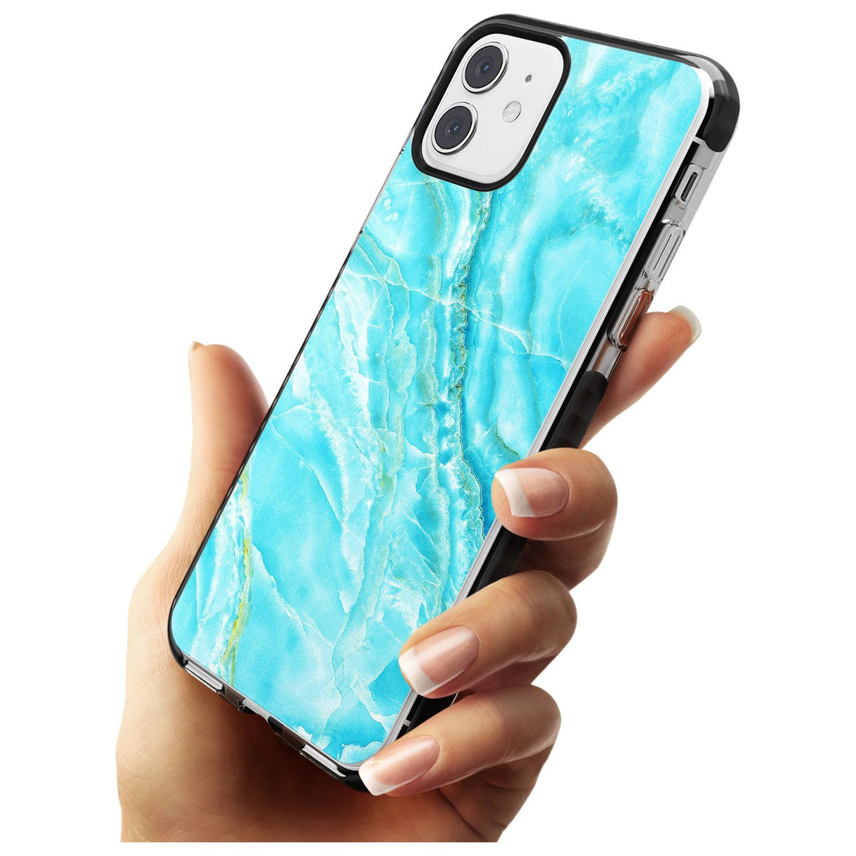 Bright Blue Onyx Marble Texture Pink Fade Impact Phone Case for iPhone 11 Pro Max