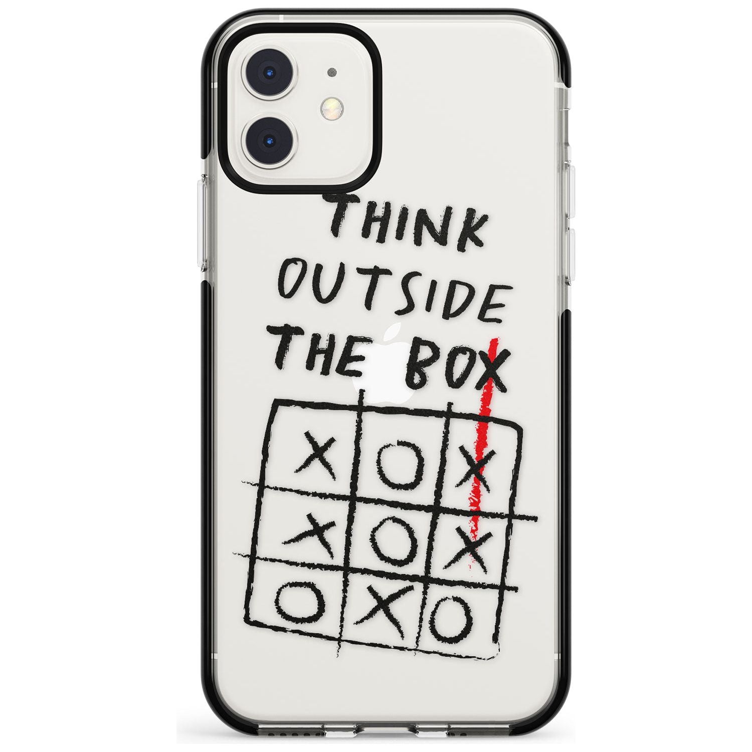 "Think Outside the Box" Black Impact Phone Case for iPhone 11