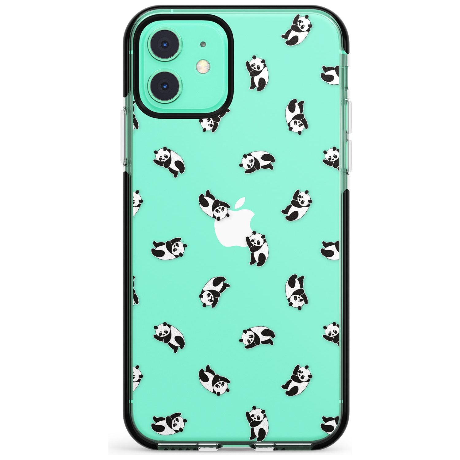 Tiny Panda Pattern Pink Fade Impact Phone Case for iPhone 11 Pro Max