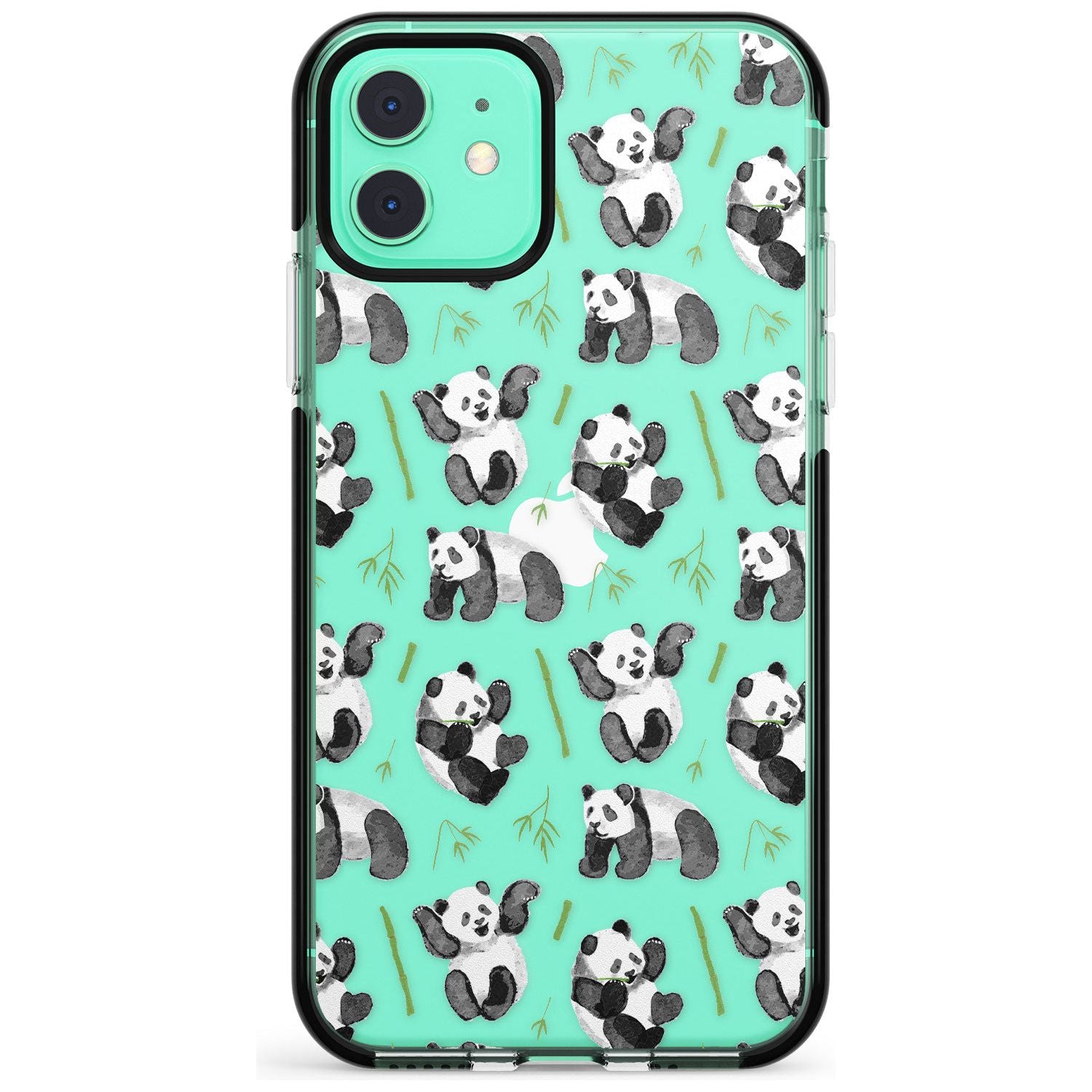 Watercolour Panda Pattern Pink Fade Impact Phone Case for iPhone 11 Pro Max