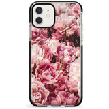 Pink Peonies iPhone Case  Black Impact Phone Case - Case Warehouse