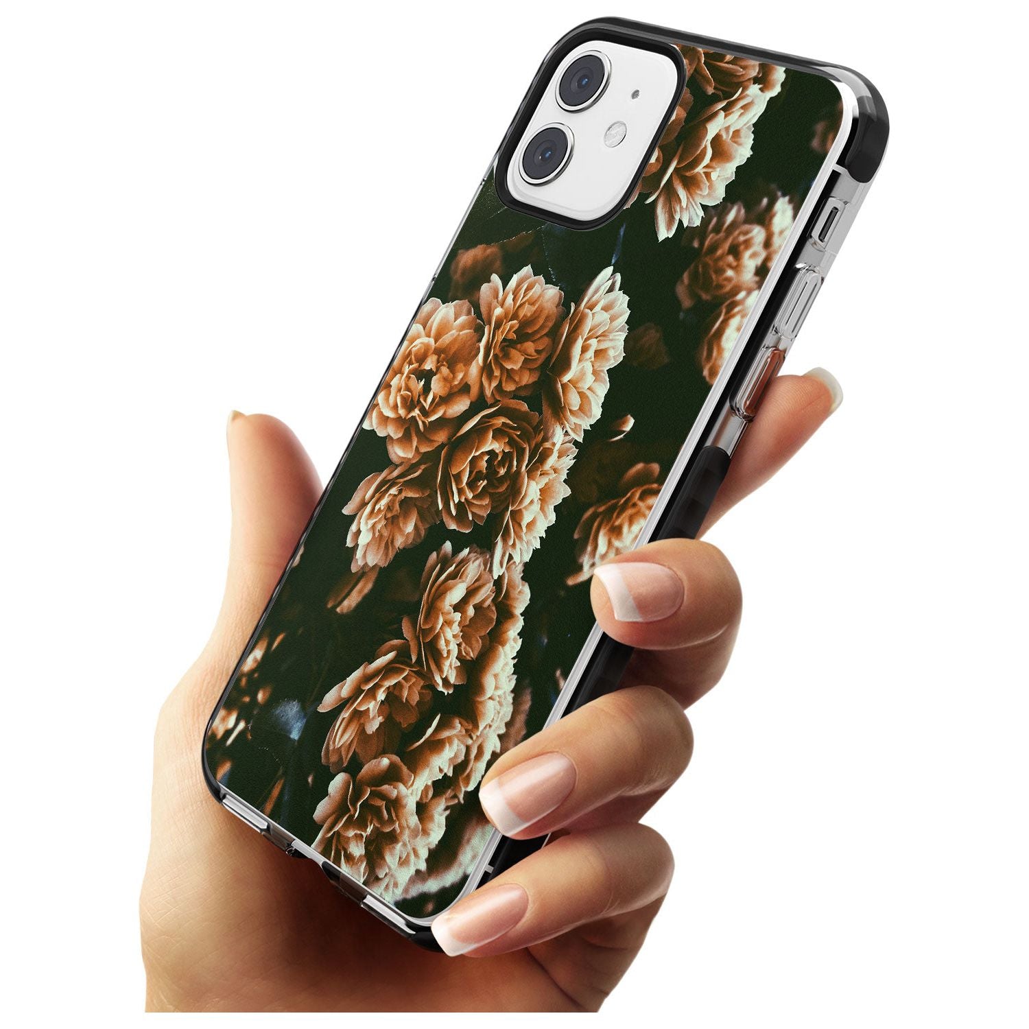 White Peonies - Real Floral Photographs Black Impact Phone Case for iPhone 11