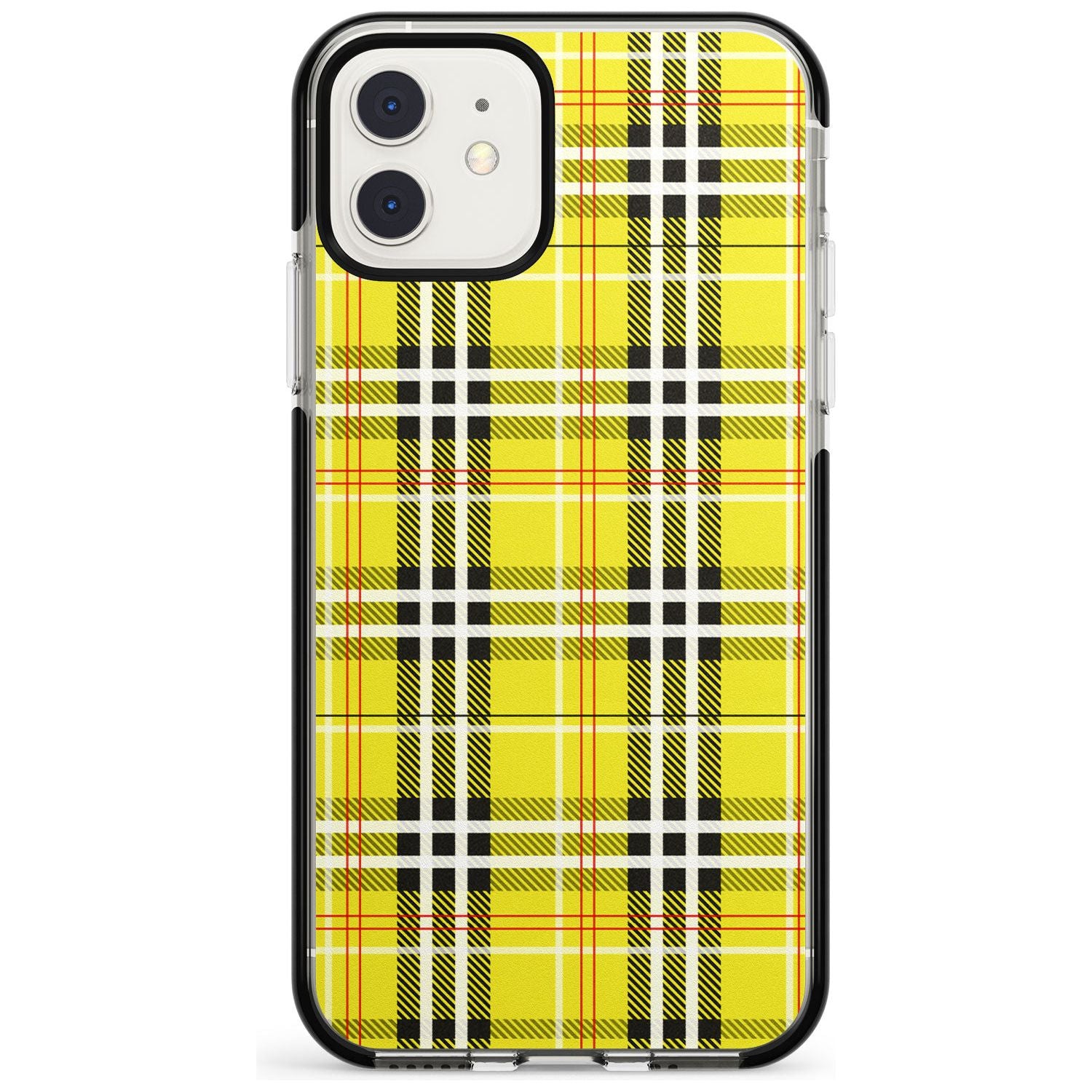 Yellow Plaid iPhone Case  Black Impact Phone Case - Case Warehouse