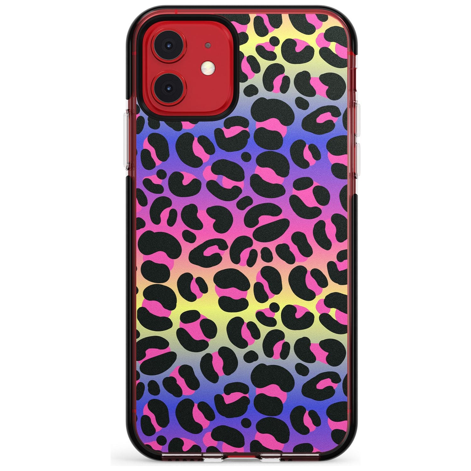 Rainbow Gradient Leopard Print Pink Fade Impact Phone Case for iPhone 11 Pro Max