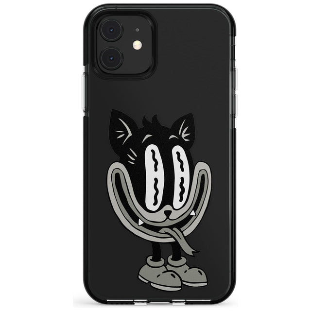 Faded Feline Black Impact Phone Case for iPhone 11 Pro Max