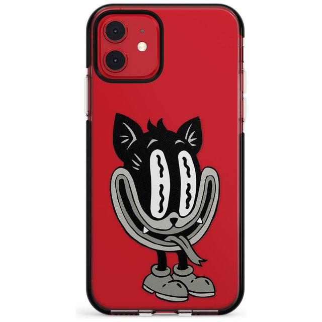 Faded Feline Black Impact Phone Case for iPhone 11 Pro Max