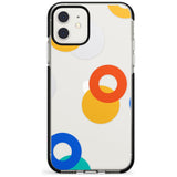 Abstract Mixed Circles Black Impact Phone Case for iPhone 11