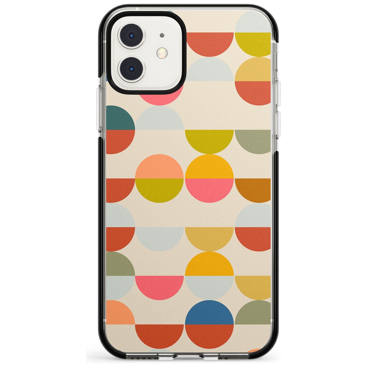 Abstract Retro Shapes: Colourful Circles Pink Fade Impact Phone Case for iPhone 11 Pro Max