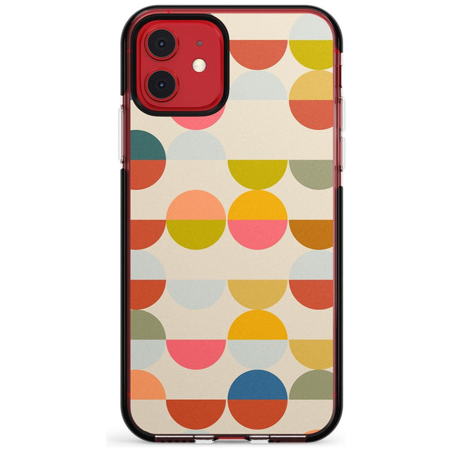 Abstract Retro Shapes: Colourful Circles Pink Fade Impact Phone Case for iPhone 11 Pro Max