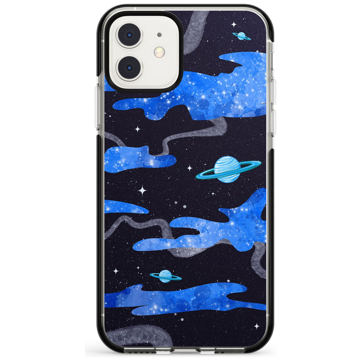 Blue Galaxy Black Impact Phone Case for iPhone 11 Pro Max