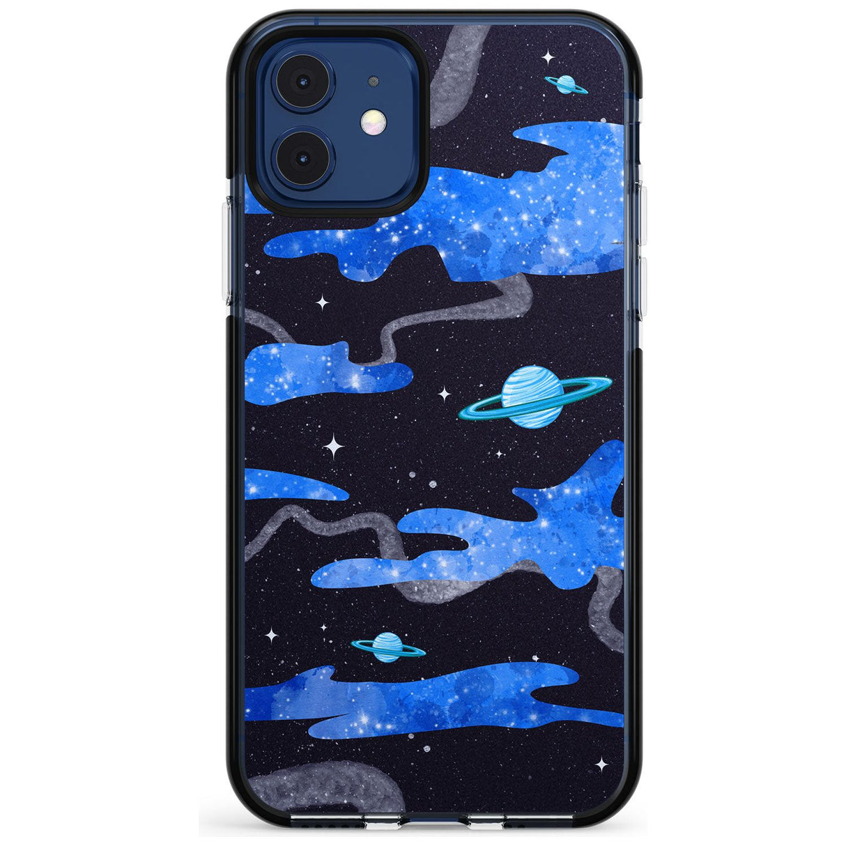 Blue Galaxy Black Impact Phone Case for iPhone 11 Pro Max