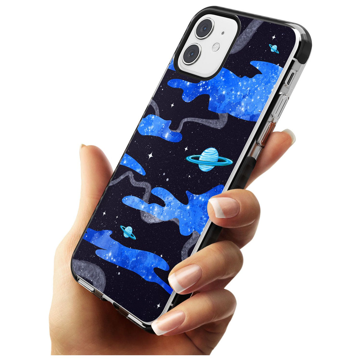 Blue Galaxy Black Impact Phone Case for iPhone 11 Pro Max