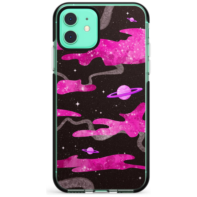 Pink Pattern Black Impact Phone Case for iPhone 11 Pro Max