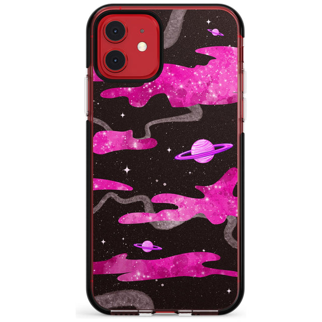 Pink Pattern Black Impact Phone Case for iPhone 11 Pro Max