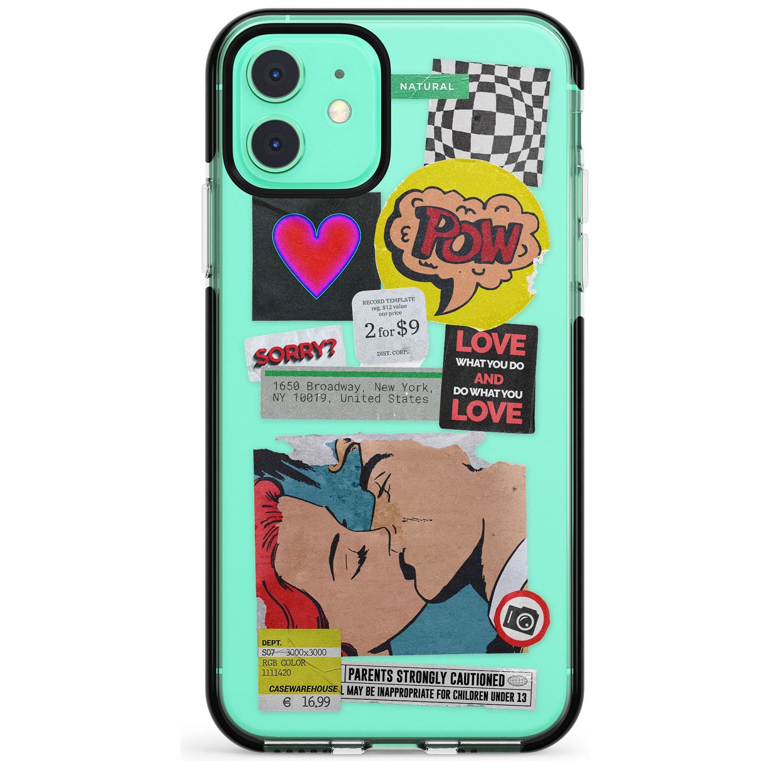 Retro Sticker Mix Pink Fade Impact Phone Case for iPhone 11 Pro Max