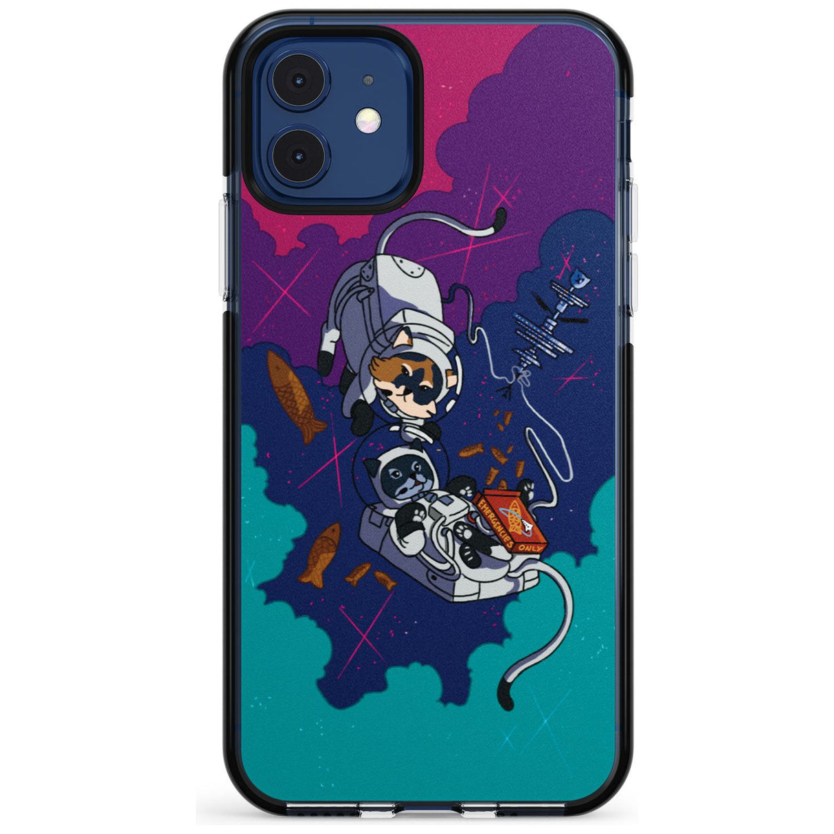 CATS IN SPACE Pink Fade Impact Phone Case for iPhone 11 Pro Max