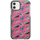 Pink Day of The Dead Pattern Black Impact Phone Case for iPhone 11 Pro Max