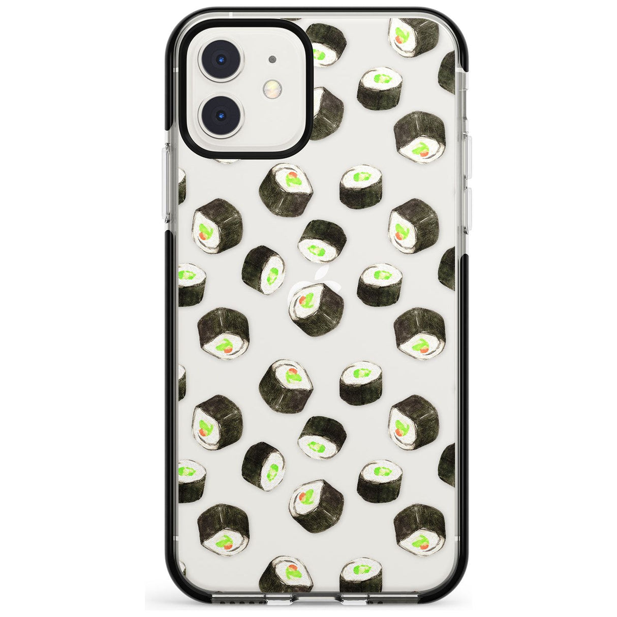 Maki Rolls Sushi Pattern iPhone Case  Black Impact Phone Case - Case Warehouse