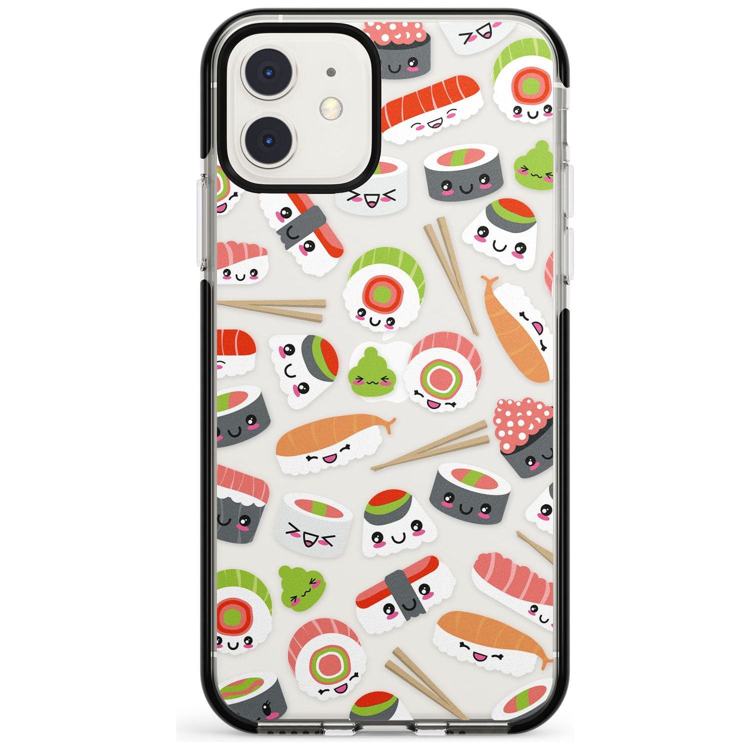 Kawaii Sushi Mix iPhone Case  Black Impact Phone Case - Case Warehouse