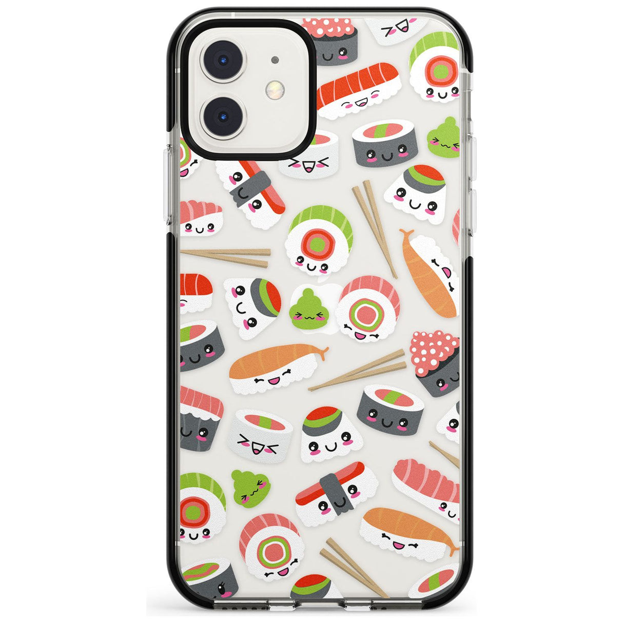 Kawaii Sushi Mix iPhone Case  Black Impact Phone Case - Case Warehouse