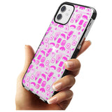 Bright Pink Sushi Pattern Black Impact Phone Case for iPhone 11