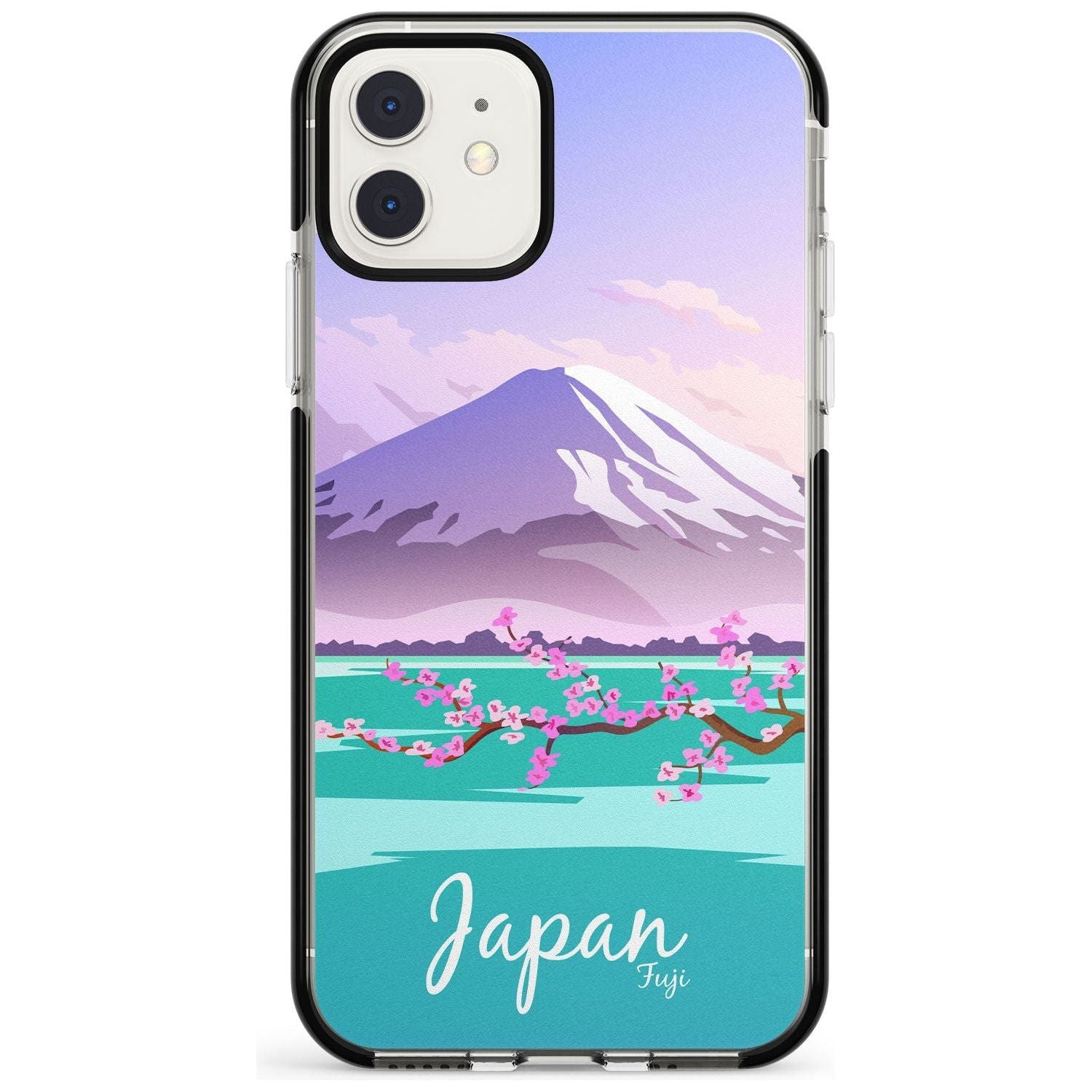 Vintage Travel Poster Japan Black Impact Phone Case for iPhone 11
