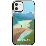 Vintage Travel Poster Norway Black Impact Phone Case for iPhone 11