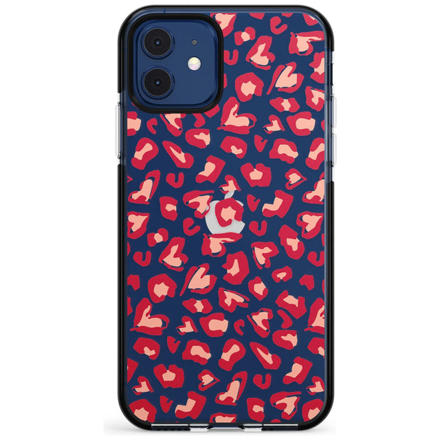 Heart Leopard Print Pink Fade Impact Phone Case for iPhone 11 Pro Max