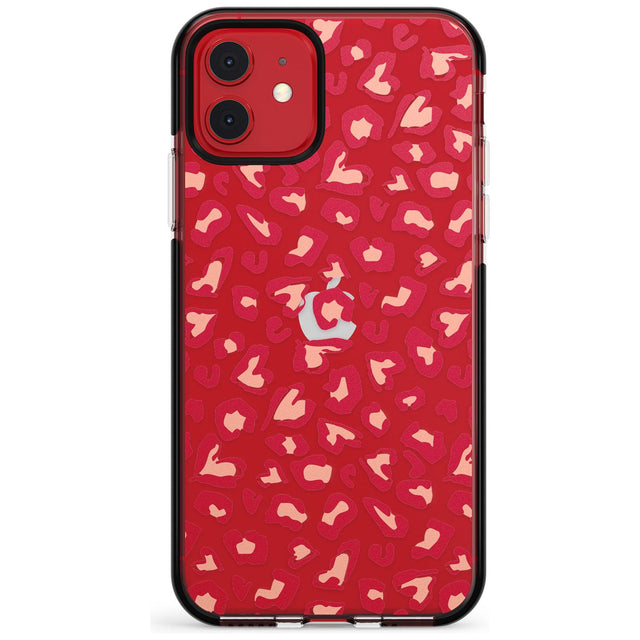 Heart Leopard Print Pink Fade Impact Phone Case for iPhone 11 Pro Max