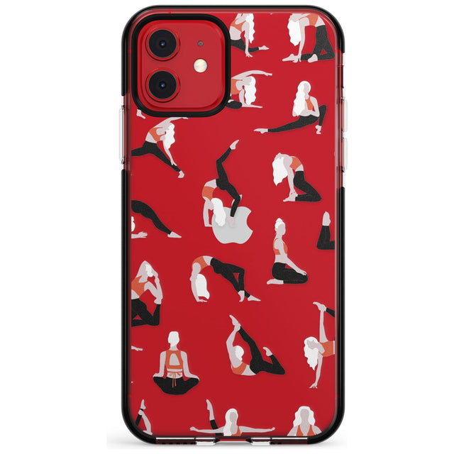 Yoga Poses Clear Pink Fade Impact Phone Case for iPhone 11 Pro Max