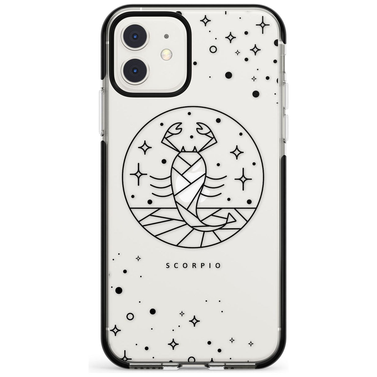 Scorpio Emblem - Transparent Design Black Impact Phone Case for iPhone 11