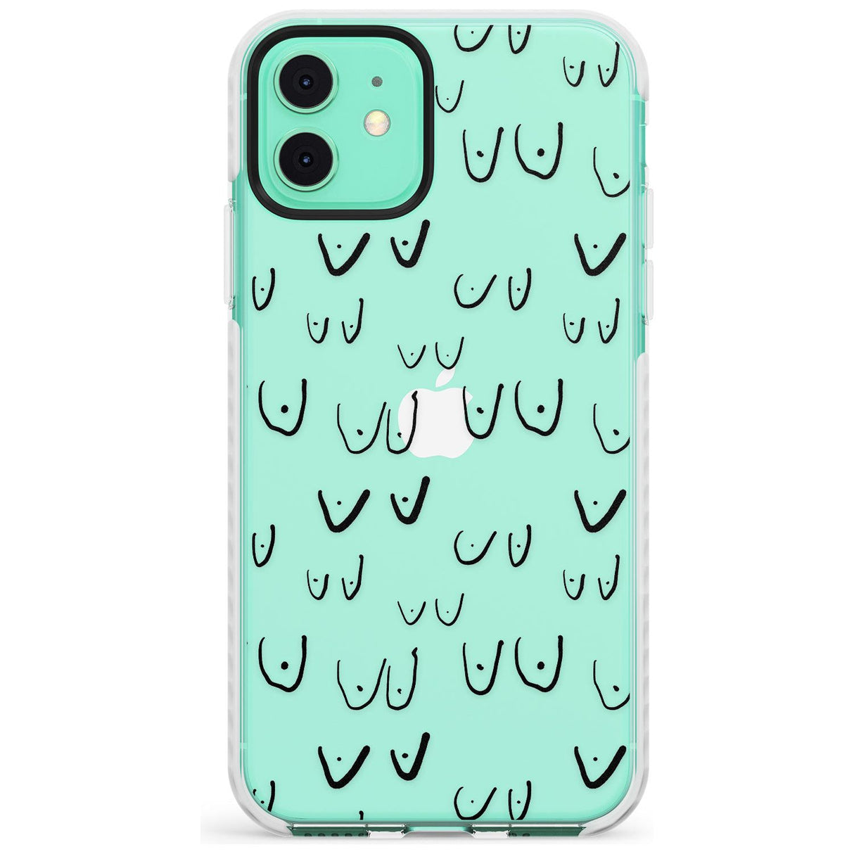 Boob Pattern (Black) Slim TPU Phone Case for iPhone 11