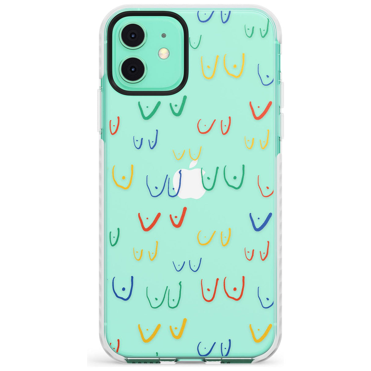 Boob Pattern (Mixed Colours) Slim TPU Phone Case for iPhone 11