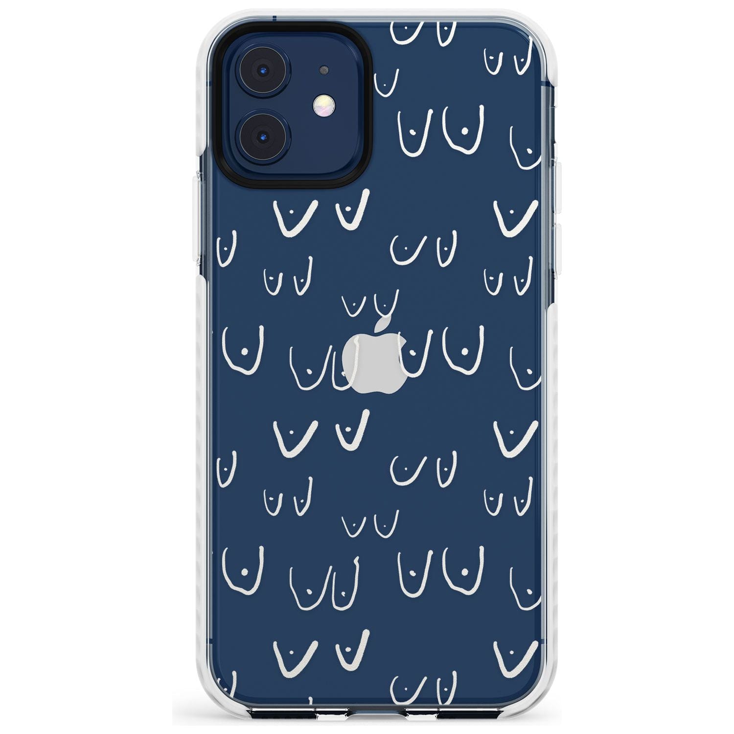 Boob Pattern (White) Slim TPU Phone Case for iPhone 11