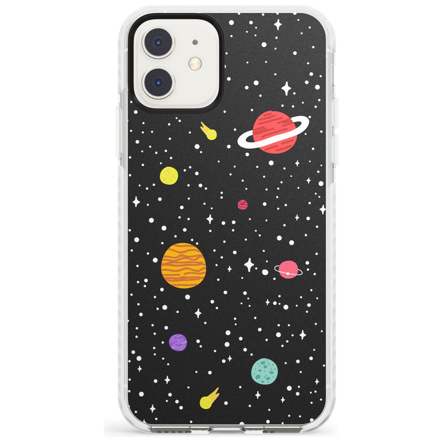 Cute Cartoon Planets Impact Phone Case for iPhone 11