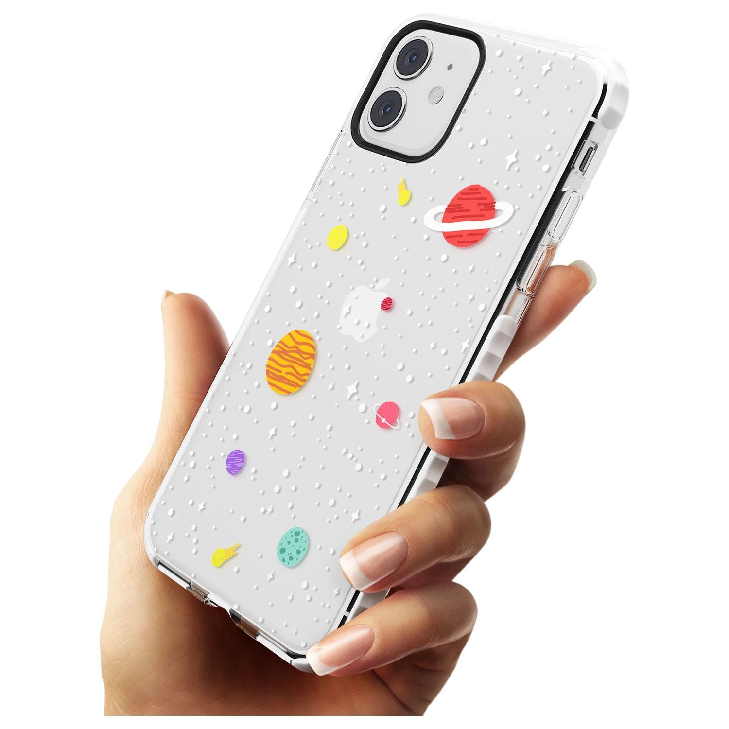 Cute Cartoon Planets (Clear) Impact Phone Case for iPhone 11