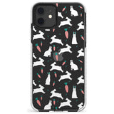 White Bunnies and Carrots Impact Phone Case for iPhone 11