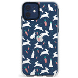 White Bunnies and Carrots Impact Phone Case for iPhone 11