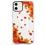 Personalised Monogram Autumn Leaves Impact Phone Case for iPhone 11