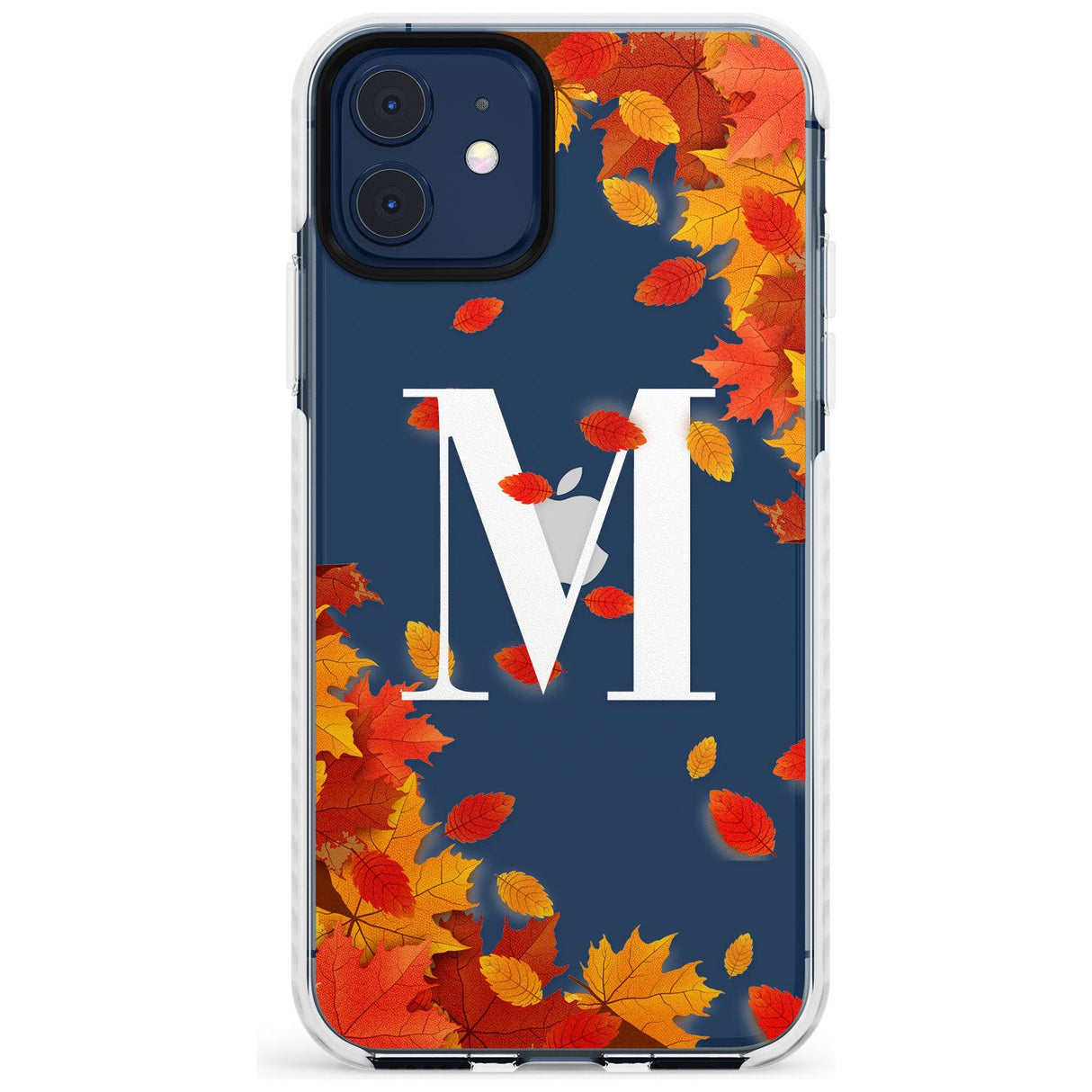 Personalised Monogram Autumn Leaves Impact Phone Case for iPhone 11