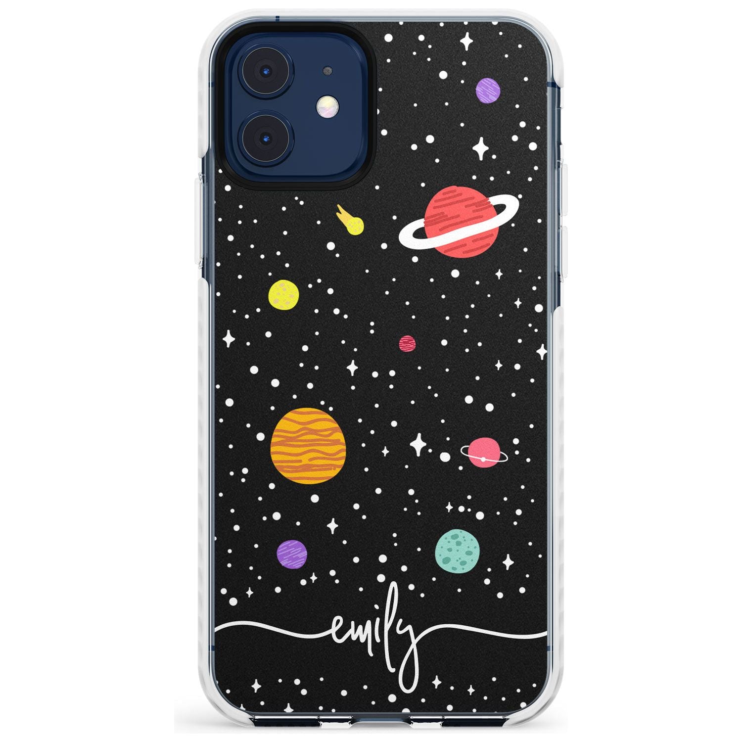 Custom Cute Cartoon Planets Slim TPU Phone Case for iPhone 11