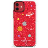 Custom Cute Cartoon Planets (Clear) Slim TPU Phone Case for iPhone 11