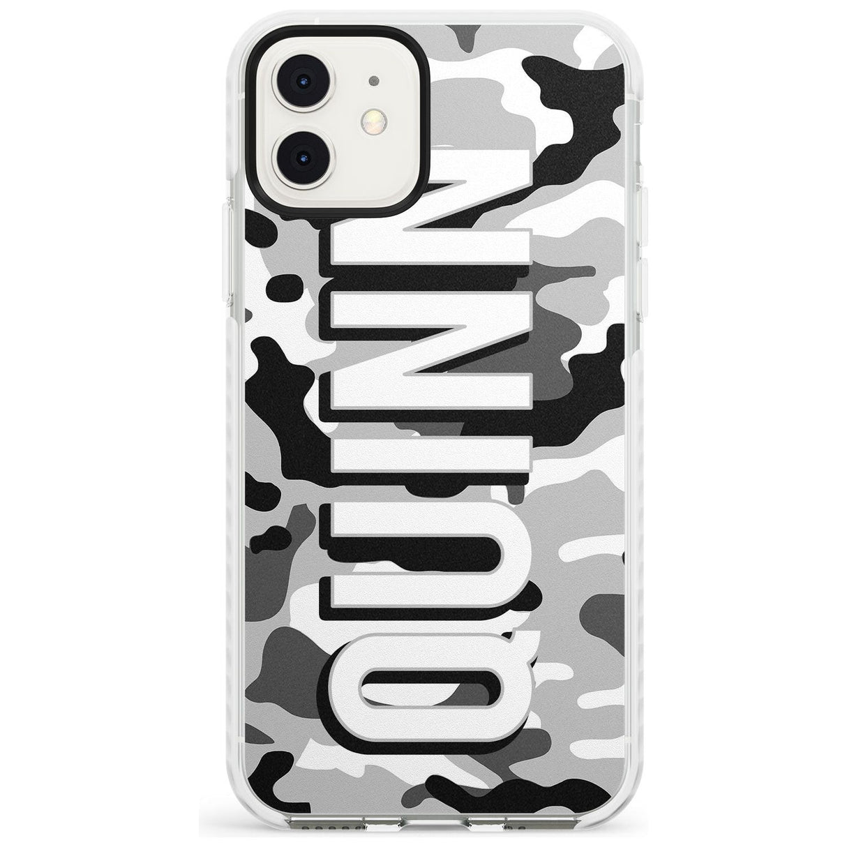 Greyscale Camo Slim TPU Phone Case for iPhone 11