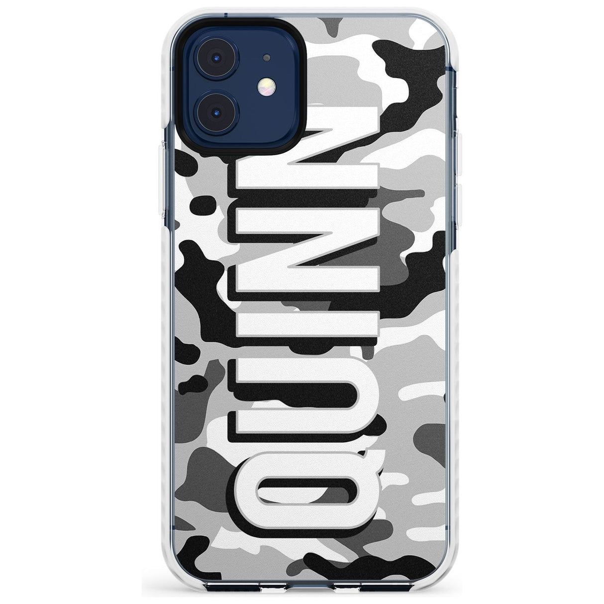 Greyscale Camo Slim TPU Phone Case for iPhone 11