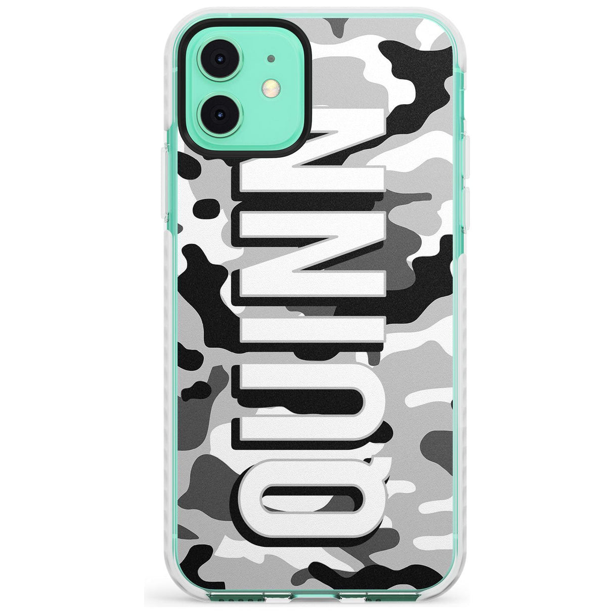 Greyscale Camo Slim TPU Phone Case for iPhone 11